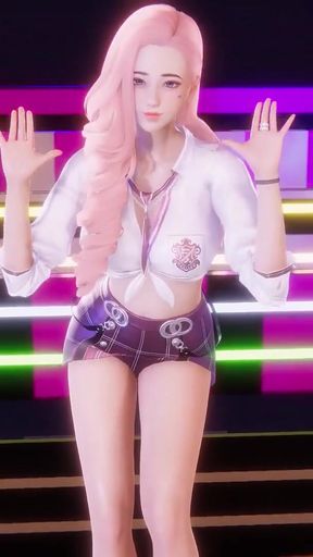 MMD NewJeans - ASAP - Seraphine Sexy Kpop Dance League of Legends Hentai Uncensored 4K 60FPS   Clip 1