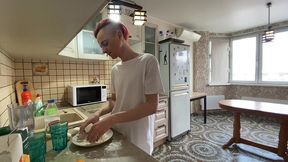my step brother-in-law takes me to the kitchen and i like it