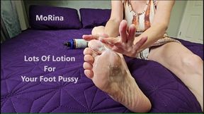 Lots of Lotion For Your Foot Pussy - MoRina foot fetish JOI tease (mobile vers)