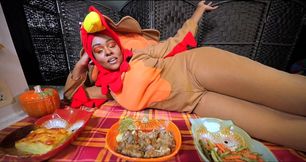 Jade Jordan turkey gets her big ass pounded and splattered with cum