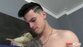 RAWHOLE Tattooed Erin Viel And Stroke Blows Each Other Hard-On