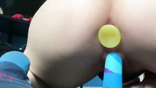 Booty Plug inside Butt while Fucking Twat