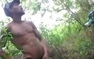 Black Daddies Bareback in the Woods