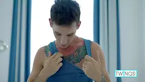 Inked Twink Noah Uses A Dildo And His Cock To Drill His Ass!