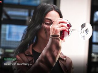 The Synthetic Part 10 By Carbon - Busty MILF Gives Horny Man a Handjob, Big Dong Sperm flow