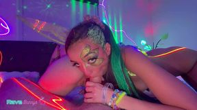 rave girls sasha tatcha and tiny rhea spiral into bedroom mayhem!