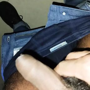 Black Penis boy start massage her own cock