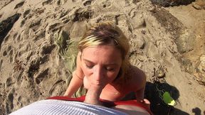 stepmom on vacation seduces stepson on the beach (pov) - erin electra