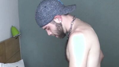 Lad gets his hairy ass rammed with boyfriend's big dick