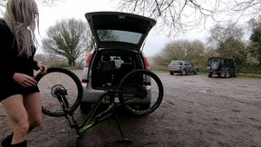 Little play on the mountain bike