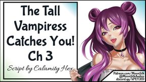 Tall vixen seduces her boyfriend with lewd audio and ASMR