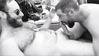 Muscular Bear John Fucked Raw at Wild Pool Party