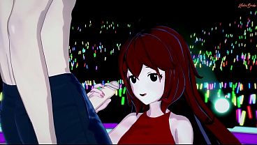 Girlfriend sucking dick in front of a crowd and swallowing his cum. Friday Night Funkin Hentai.