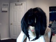 Miki & Celli Pt3! Masking in kigurumi doll Celli, kigurumi zentai encased rubber doll!