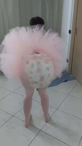 Diaper sissy dancing