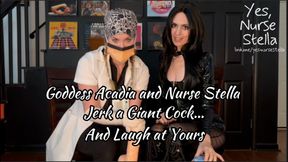 Domme Nurses Jerk Giant Cock, Laugh At Yours