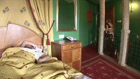 Morgan Moon swallowed one huge cock