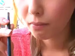 Seductive Mei Asou Sucks Cock On Stairs & Gets Covered In Cum On Her Hair