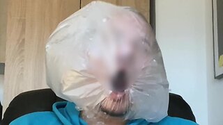 Heavy latex breathplay christmas eve trashbag training 208 seconds - breathe control