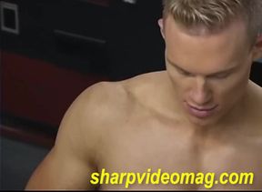 Stockboy stuffs naked big dick packages in factory