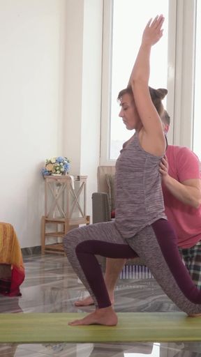 Redhead stepmom fucked by yoga teacher