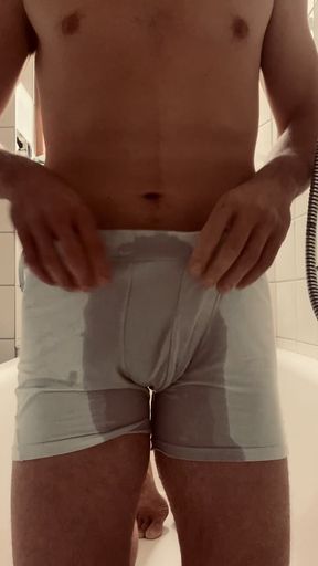 Piss and Cum in Underwear