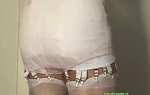 Dyanne JO in 20-garter girdle -- Cum Drops Keep Falling!!