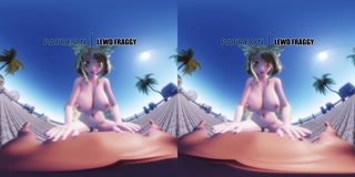 Touhou - Ran Yakumo Beach Pussygrind &amp; Cowgirl [5K HENTAI VR]