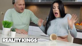 Kinky Raven-haired Kira Demands Pre-Renting Throatfuck From Thomas - Racy Reality Kings Clip