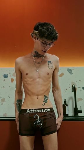 Twink Has Fun in the Studio Kitchen