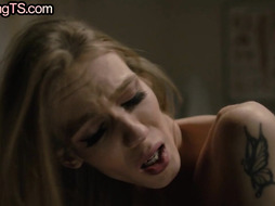 Petite wild shemale fucked in anal hole by male fucker