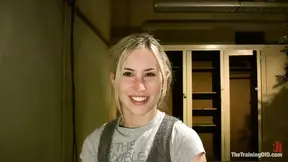 Black-haired slave Calico gets big dick in mouth and pussy