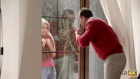 Charming older gentleman helps warm up lost girl's cold heart