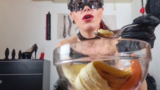 Femdom Dog Training POV - eating all my spit &amp; piss