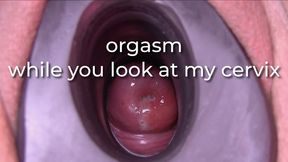 orgasm while you look at my cervix