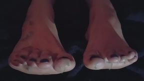 Helpless trans girl receive hot wax on her feet by her mistress (hard moaning)