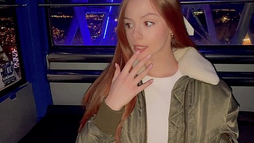 Aphrodite on a first date on the Ferris Wheel - PUBLIC blowjob POV - SEX THERAPY