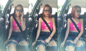 He Controls The Bluetooth Vibrator While He Drives