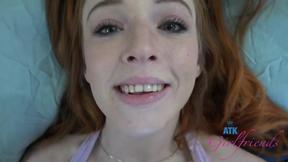 Madi Collins rides meat & takes a creampie Amateur Redhead POV GFE