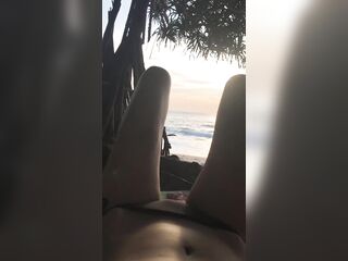 Public masturbation and flash compilation on the beach with people around