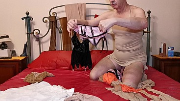Sissy Slut Working Out Not to Cum for as Long as Possible before forthcoming Evening