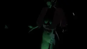 3D sexy Asian stripper with hot lingerie