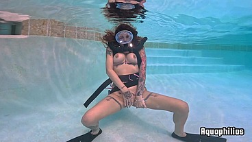 Aquaphilias- Ginary She loves Double Hose SCUBA Orgasms