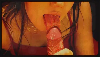 Yui Komine sucks a nylon-wrapped and stiff dick