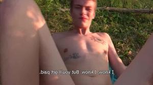 eighteen y.o. smiley lad pounded in the bushes