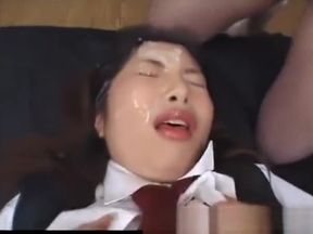 Unparalleled Bukkake Feast: Japanese Teen&#039;s Slippery Debut Goes Wild