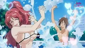 Hentai Milf Gets Wild with Her Nephew by Pool - Hilarious Fun Turned Sexy