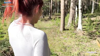 Streets meet stranger deep in the woods missionary cum drenched tits bounce