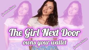 The Girl Next Door Owns your Wallet Bratty Princess Findom Goddess Vivien Vee