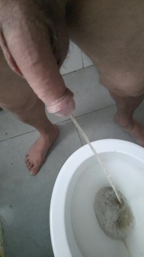 pissing hard